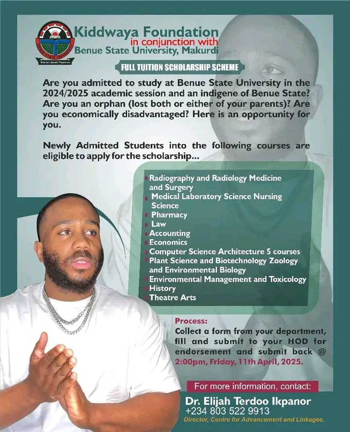 Kiddwaya Foundation Offers Full Tuition Scholarship to BSU Students